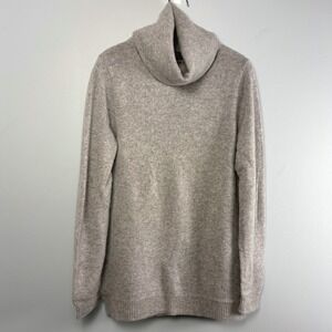 Polo Ralph Lauren Womens Washable Cashmere Turtleneck Sweater L Gray Soft Luxury